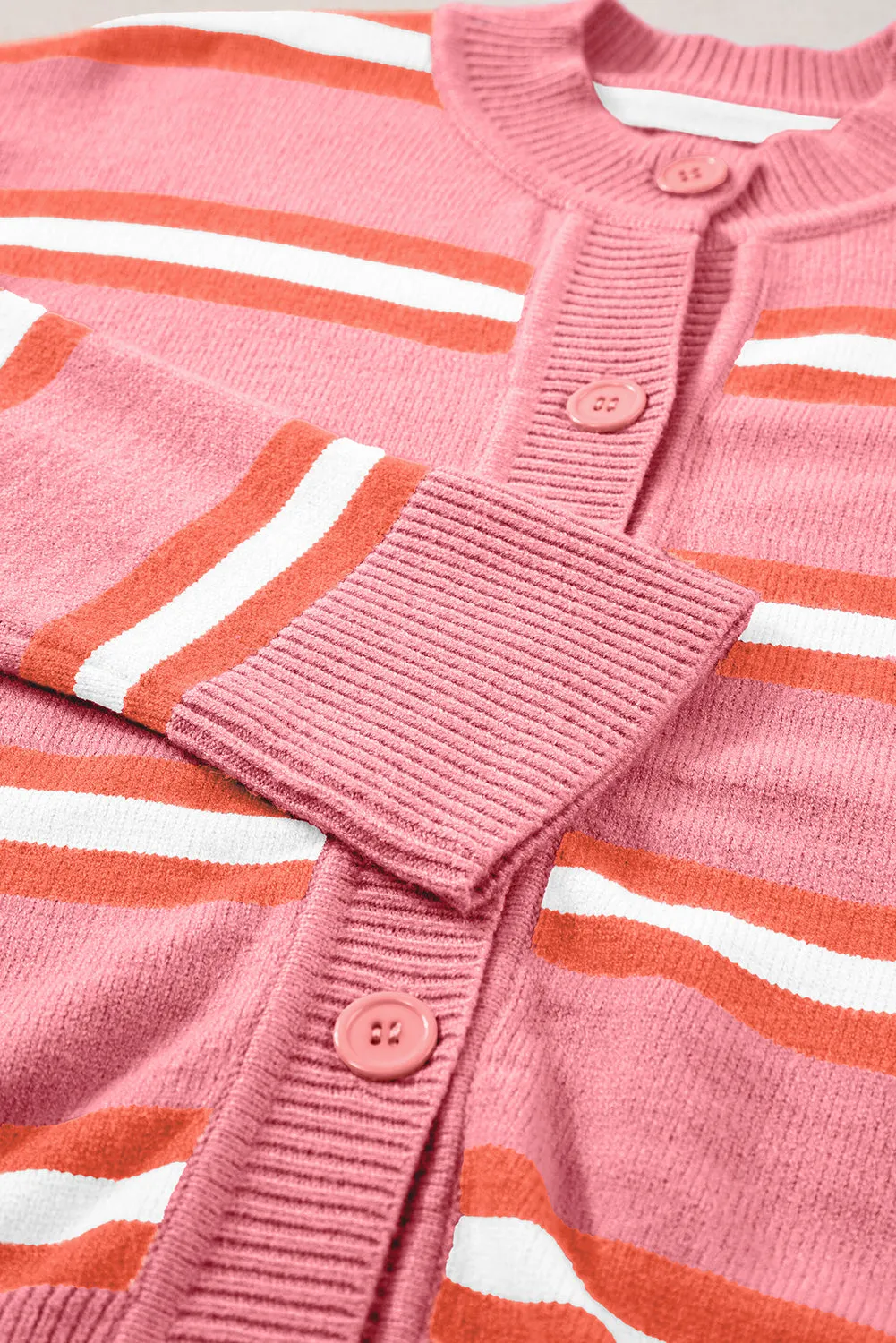 Drop Shoulder Buttons Cardigan Sweater