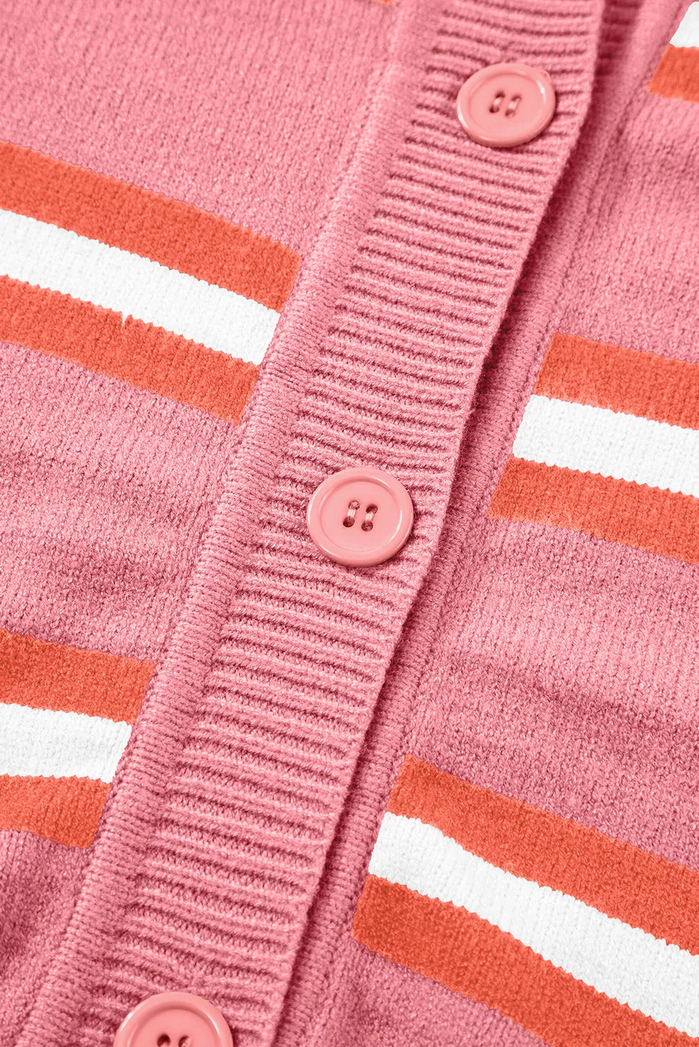 Drop Shoulder Buttons Cardigan Sweater