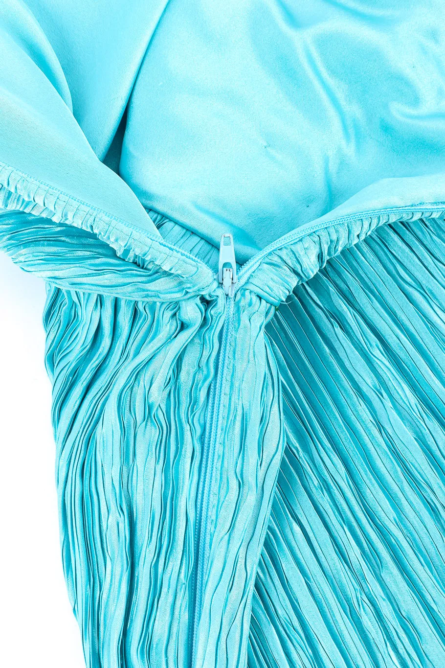Embellished Pleated Halter Gown