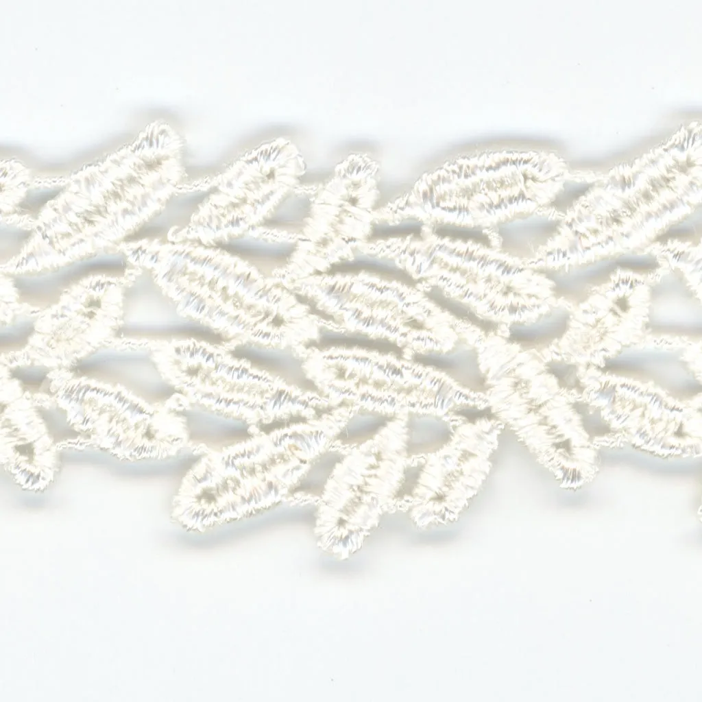 Embroidered Chemical Lace #01 White