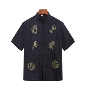 Embroidered Loose Linen Shirts