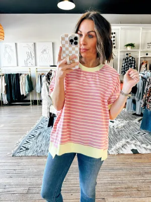 Era Striped Drop Shoulder Knit Top