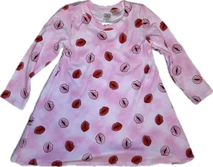 esme- Red & Pink Kiss Long Sleeve Hi- Low Dress