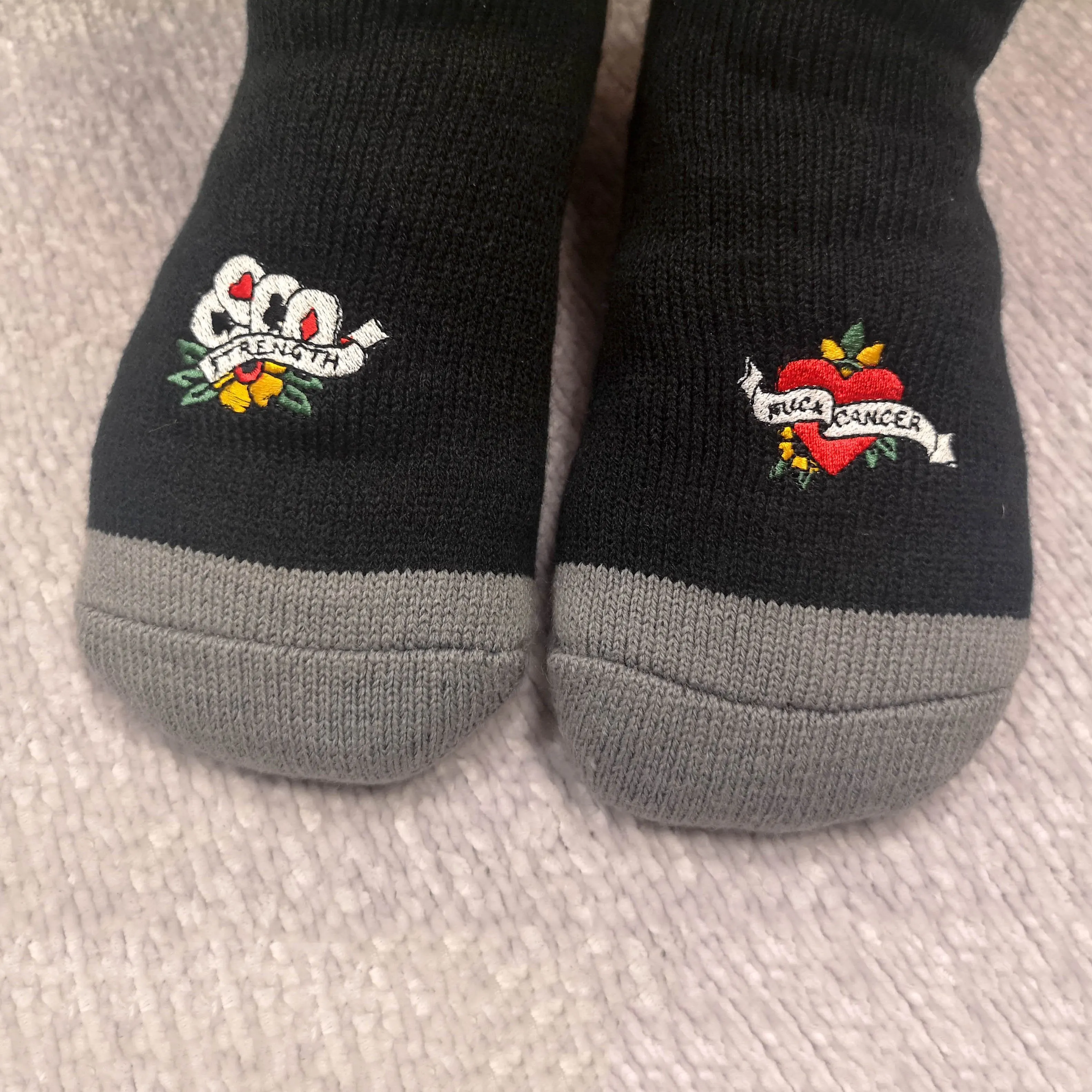 F Cancer x Pudus Classic Slipper Socks | Multi Patch