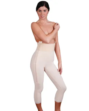 Final Sale Clearance Caromed Sculptures Below the Knee Girdle - Black / Beige