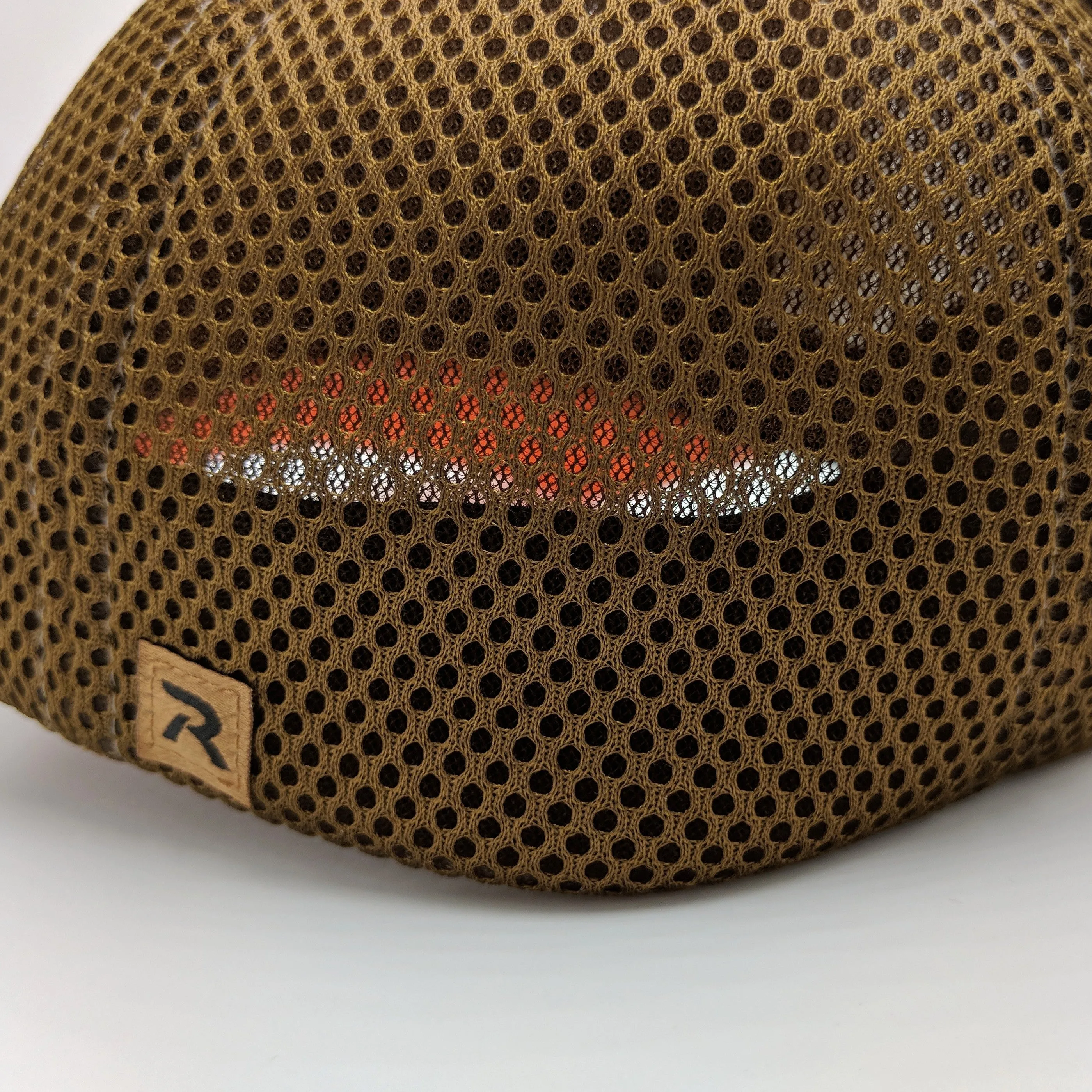 Fitted Camo w/Orange Brim Trucker Hat