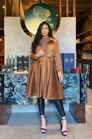 Flare long jacket