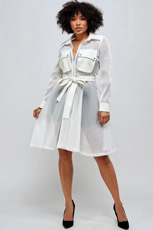 Flare long jacket