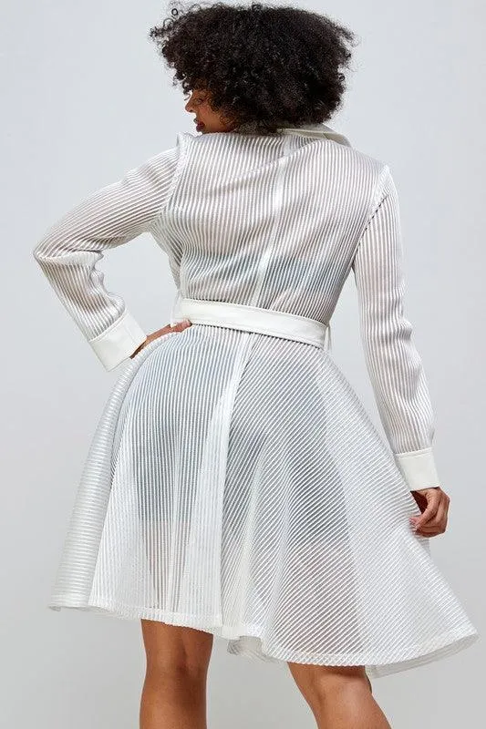 Flare long jacket
