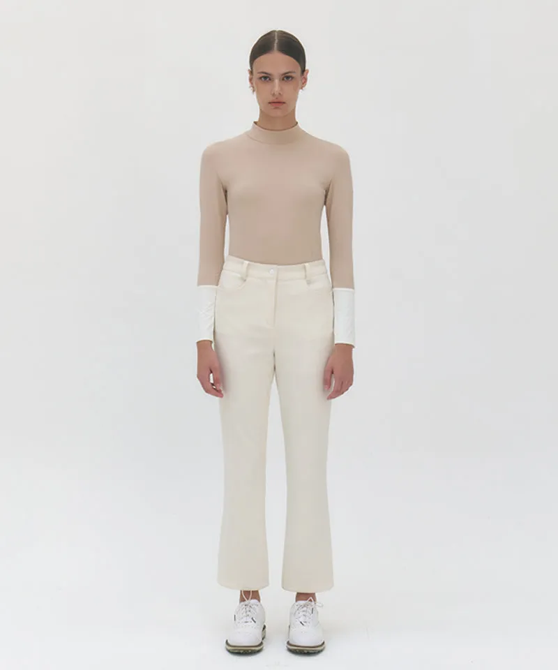 FORDI Color-Blocking Base Layer T-Shirt - Beige/Ivory