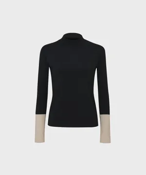 FORDI Color-Blocking Base Layer T-Shirt - Black/Beige