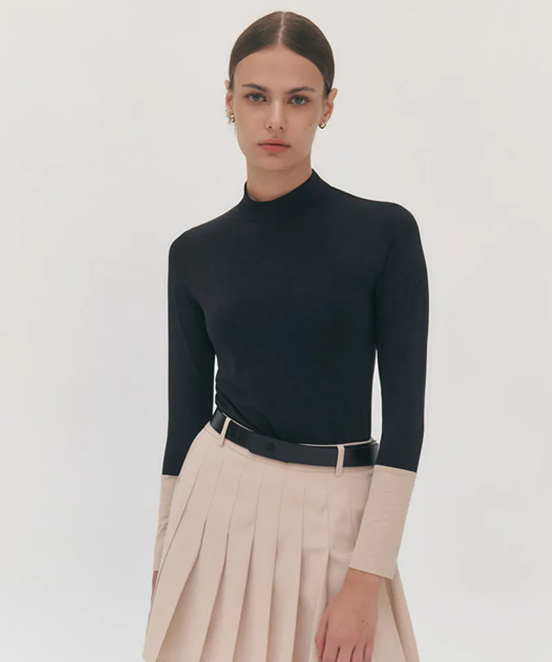FORDI Color-Blocking Base Layer T-Shirt - Black/Beige