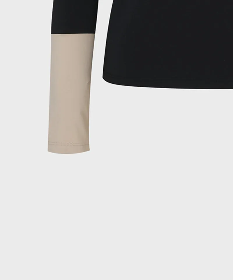 FORDI Color-Blocking Base Layer T-Shirt - Black/Beige