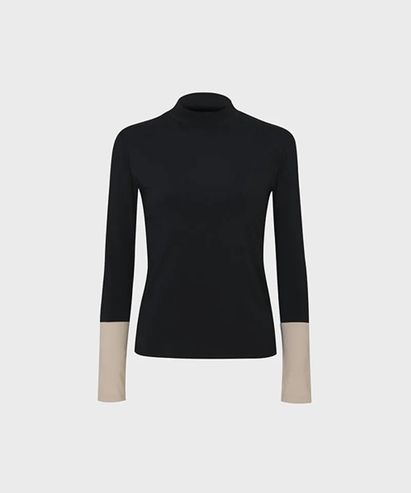 FORDI Color-Blocking Base Layer T-Shirt - Black/Beige