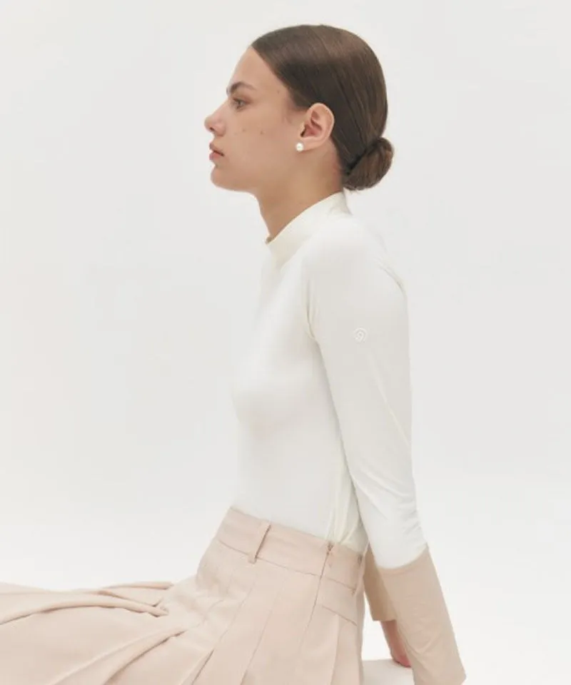 FORDI Color-Blocking Base Layer T-Shirt - Ivory/Beige