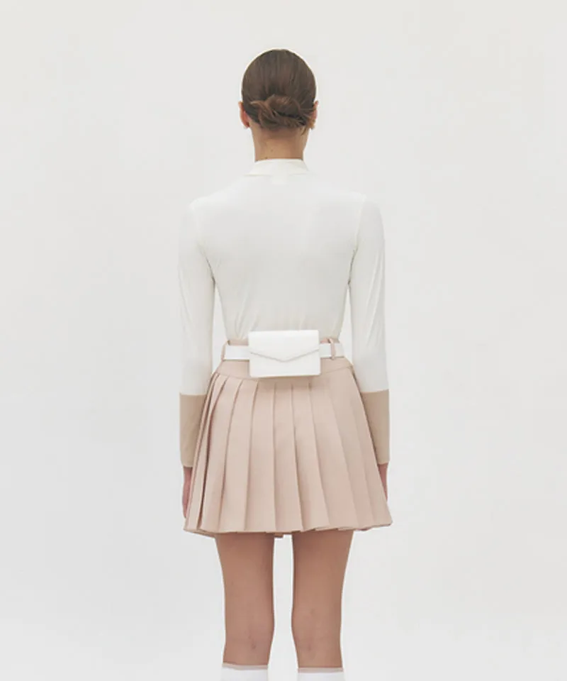 FORDI Color-Blocking Base Layer T-Shirt - Ivory/Beige