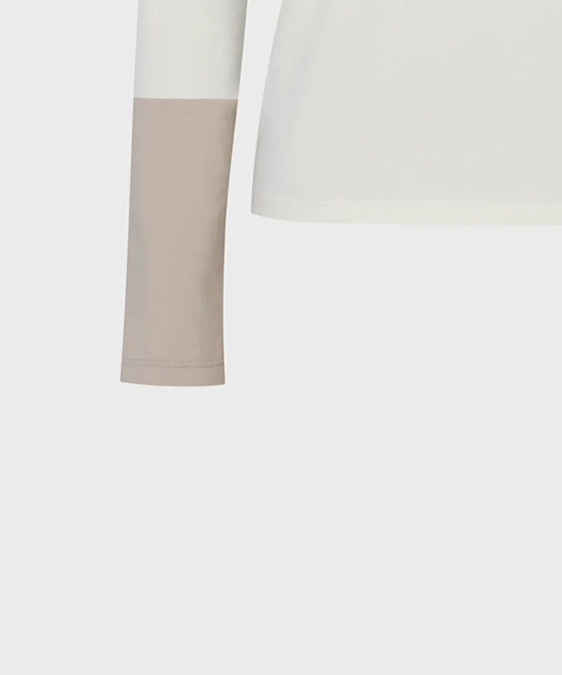 FORDI Color-Blocking Base Layer T-Shirt - Ivory/Beige
