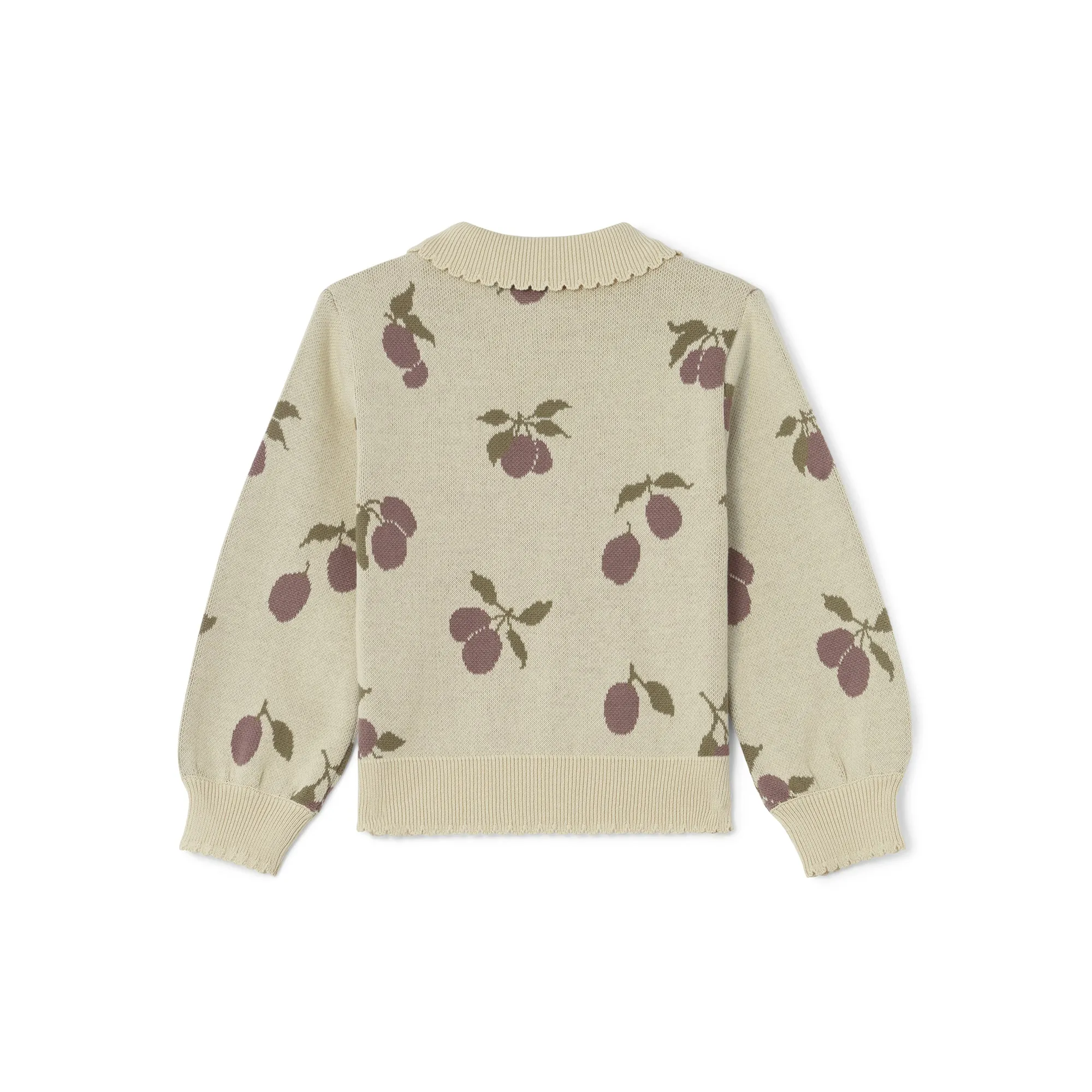 Garbo & Friends Prune Beige Knitted Cardigan