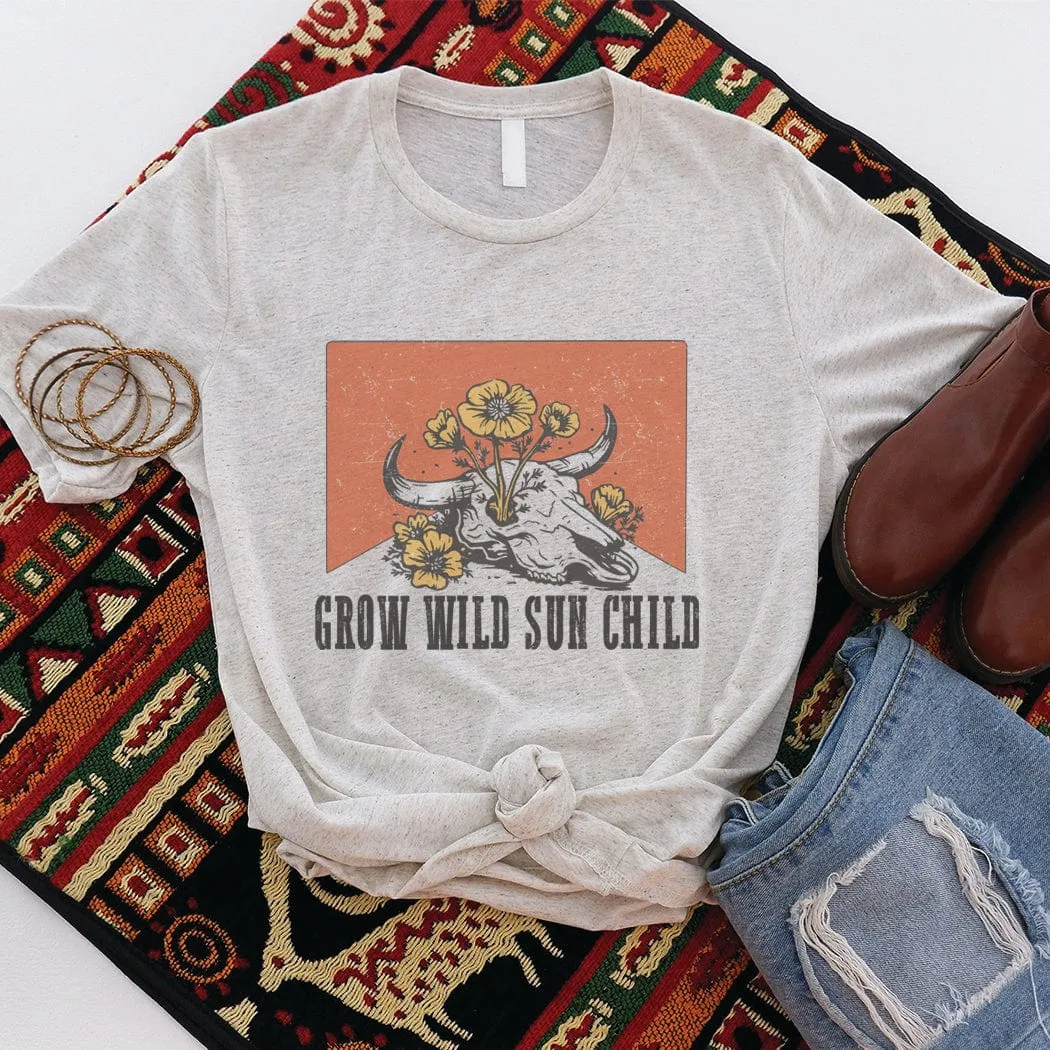 Grow Wild Sun Child Graphic T-Shirt - WE194