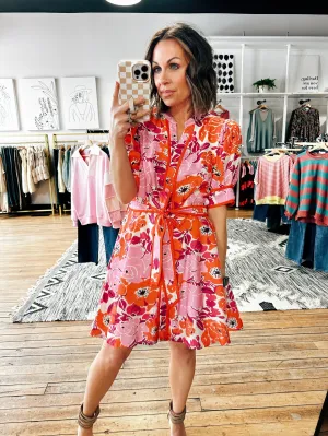 Gulf Breeze Belted Dress