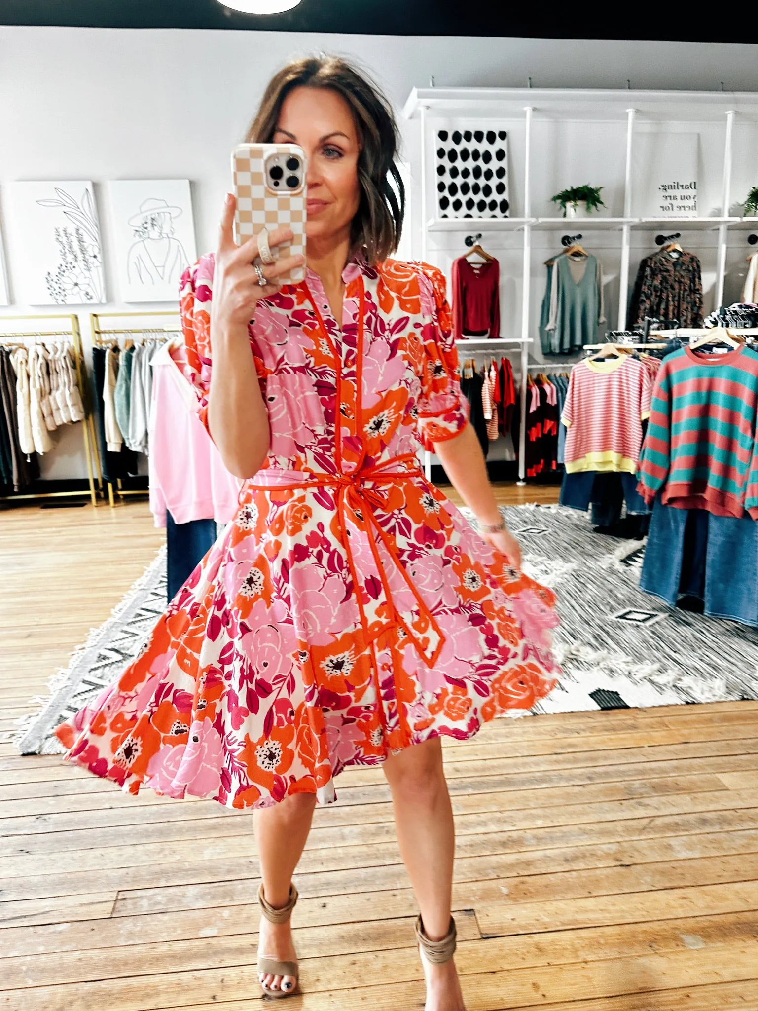 Gulf Breeze Belted Dress