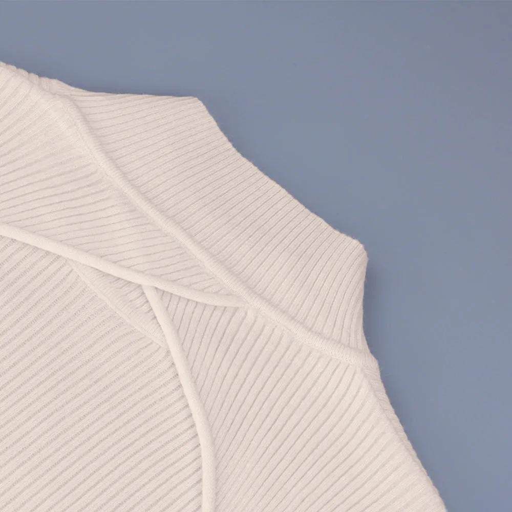 High Collar Bow Knot Backless Knit Sweaters Apricot