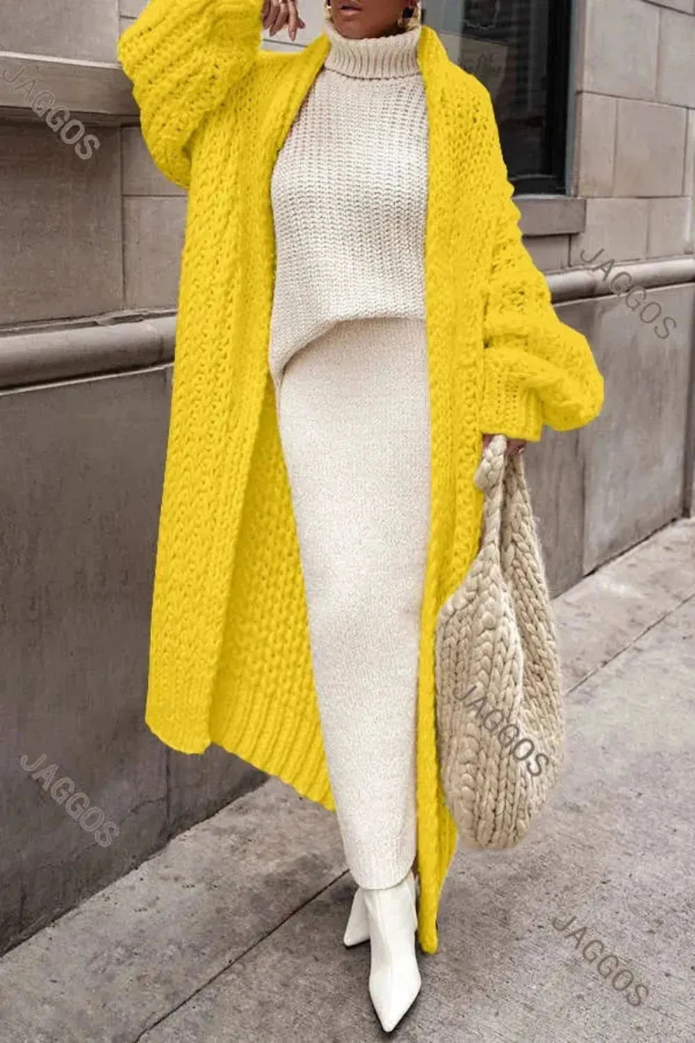 Hollow Out Knitted Oversized Cardigan