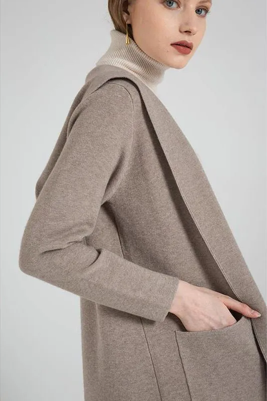 Hooded Sweater Pocket Cardigan