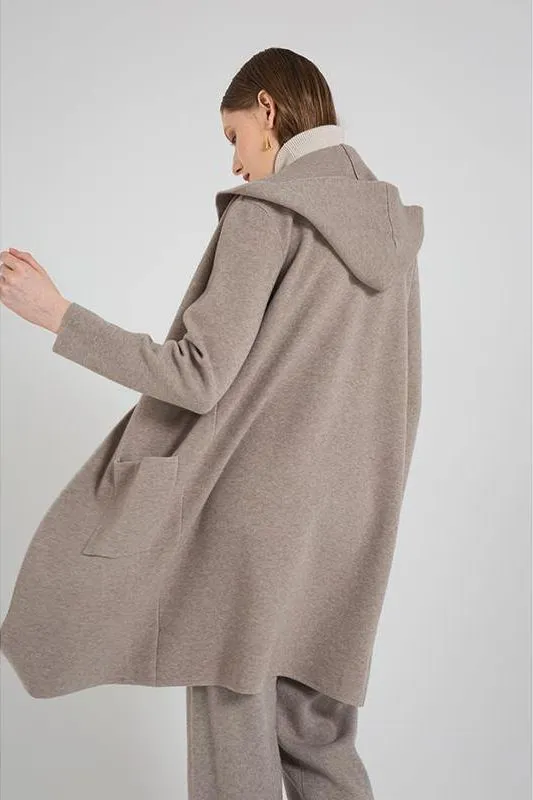 Hooded Sweater Pocket Cardigan
