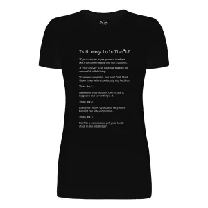 How to Bullsh*t Women's Short Sleeve Graphic Tee