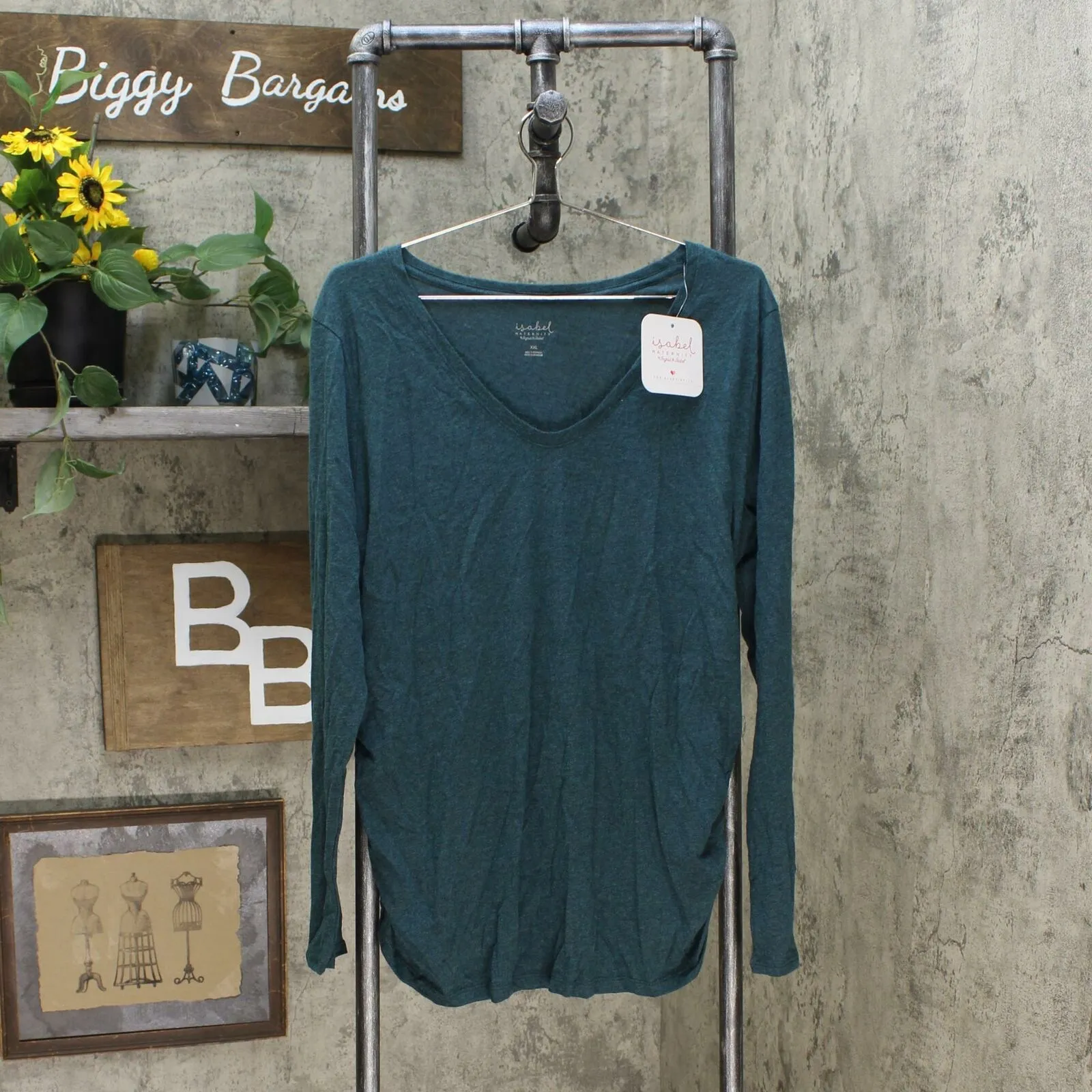 Isabel Maternity by Ingrid & Isabel Long Sleeve Shirred T-Shirt