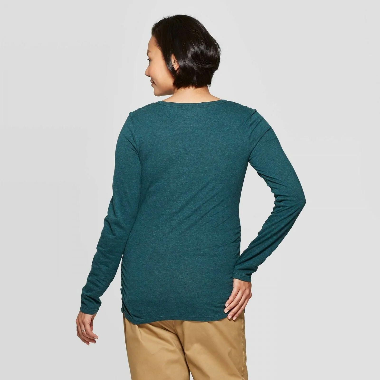 Isabel Maternity by Ingrid & Isabel Long Sleeve Shirred T-Shirt