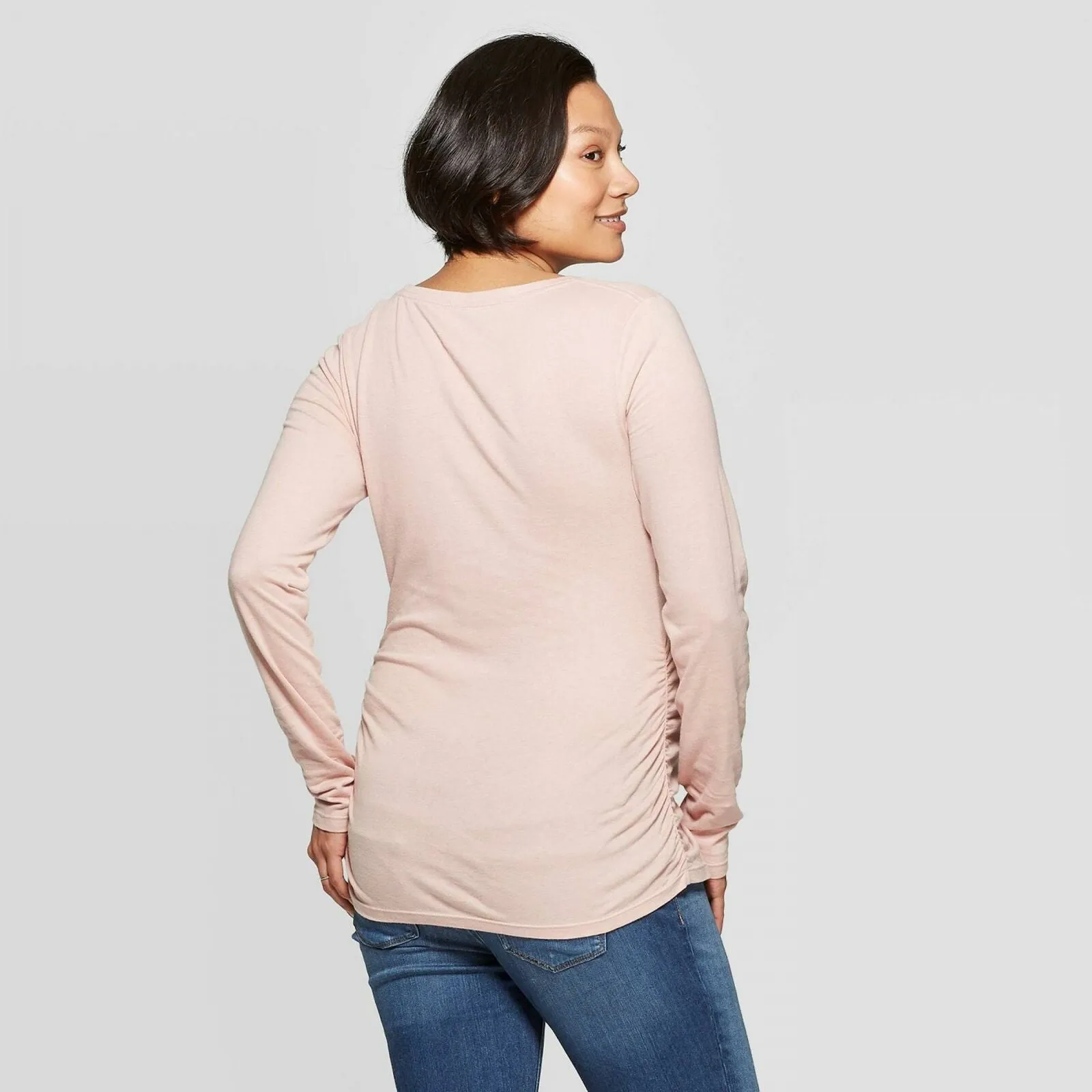 Isabel Maternity by Ingrid & Isabel Long Sleeve Shirred T-Shirt