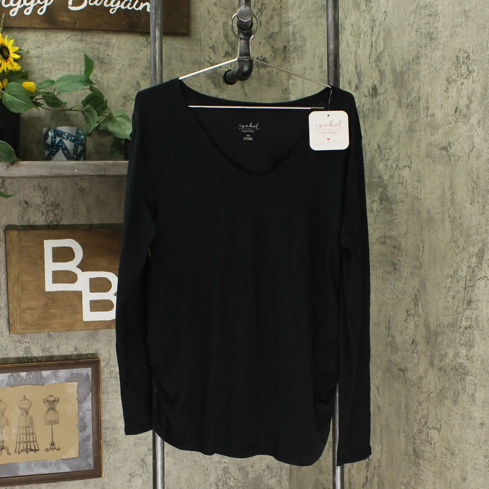 Isabel Maternity by Ingrid & Isabel Long Sleeve Shirred T-Shirt
