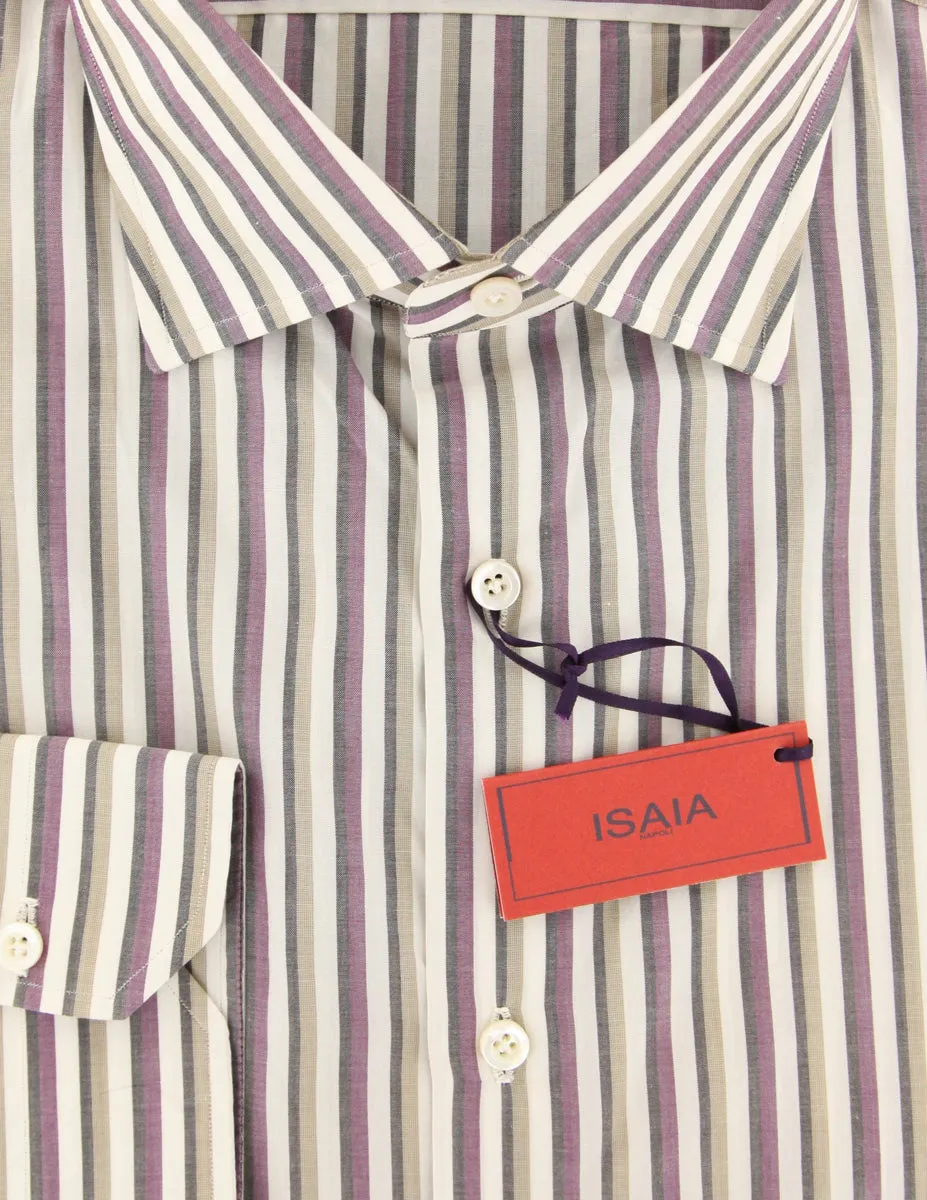 Isaia Purple Shirt - Slim