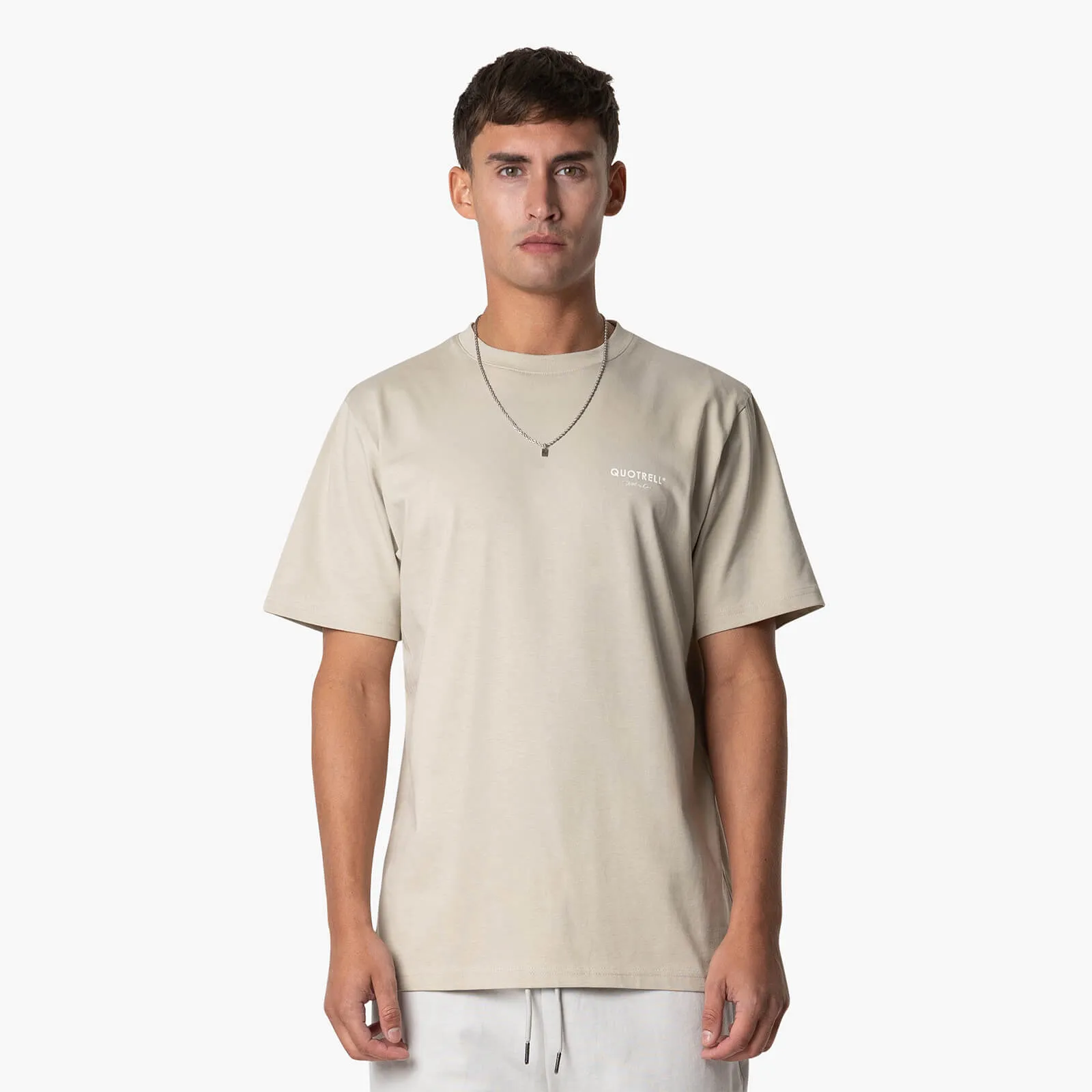 JAIPUR T-SHIRT | BEIGE/WHITE