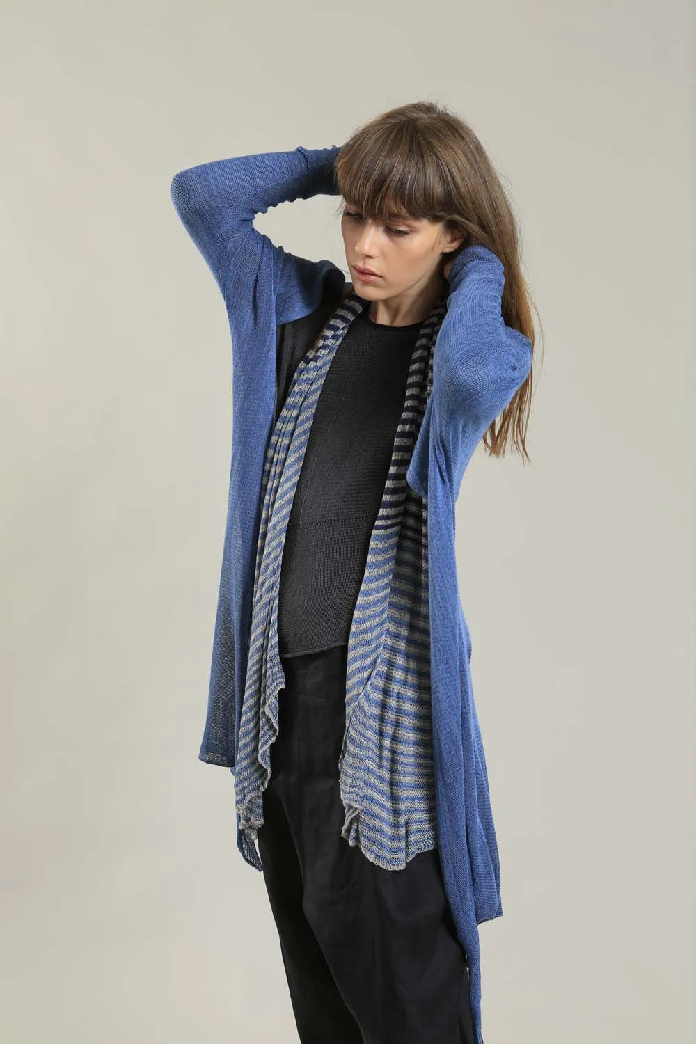 Jean Blue Long Bamboo Cardigan