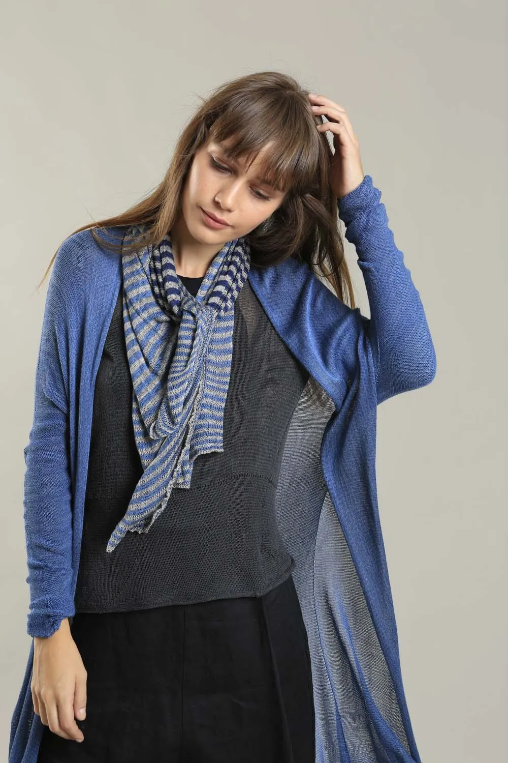 Jean Blue Long Bamboo Cardigan