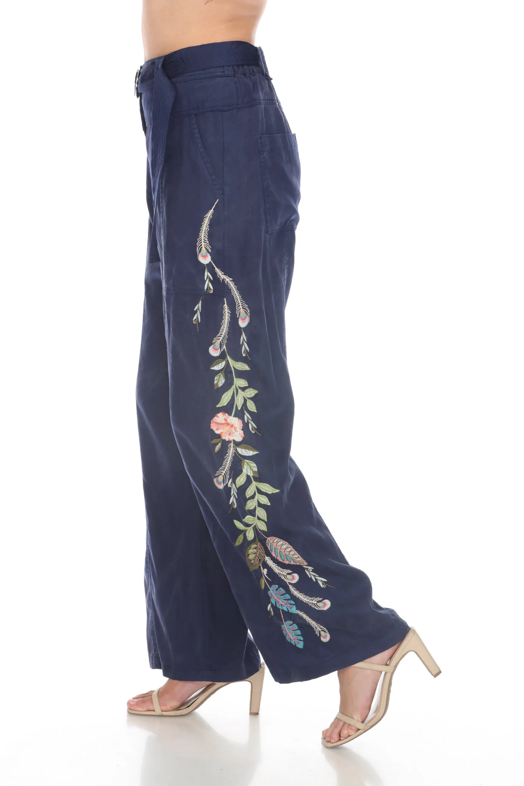 Johnny Was Workshop Emika Belted Wide Leg Pants W61124 *