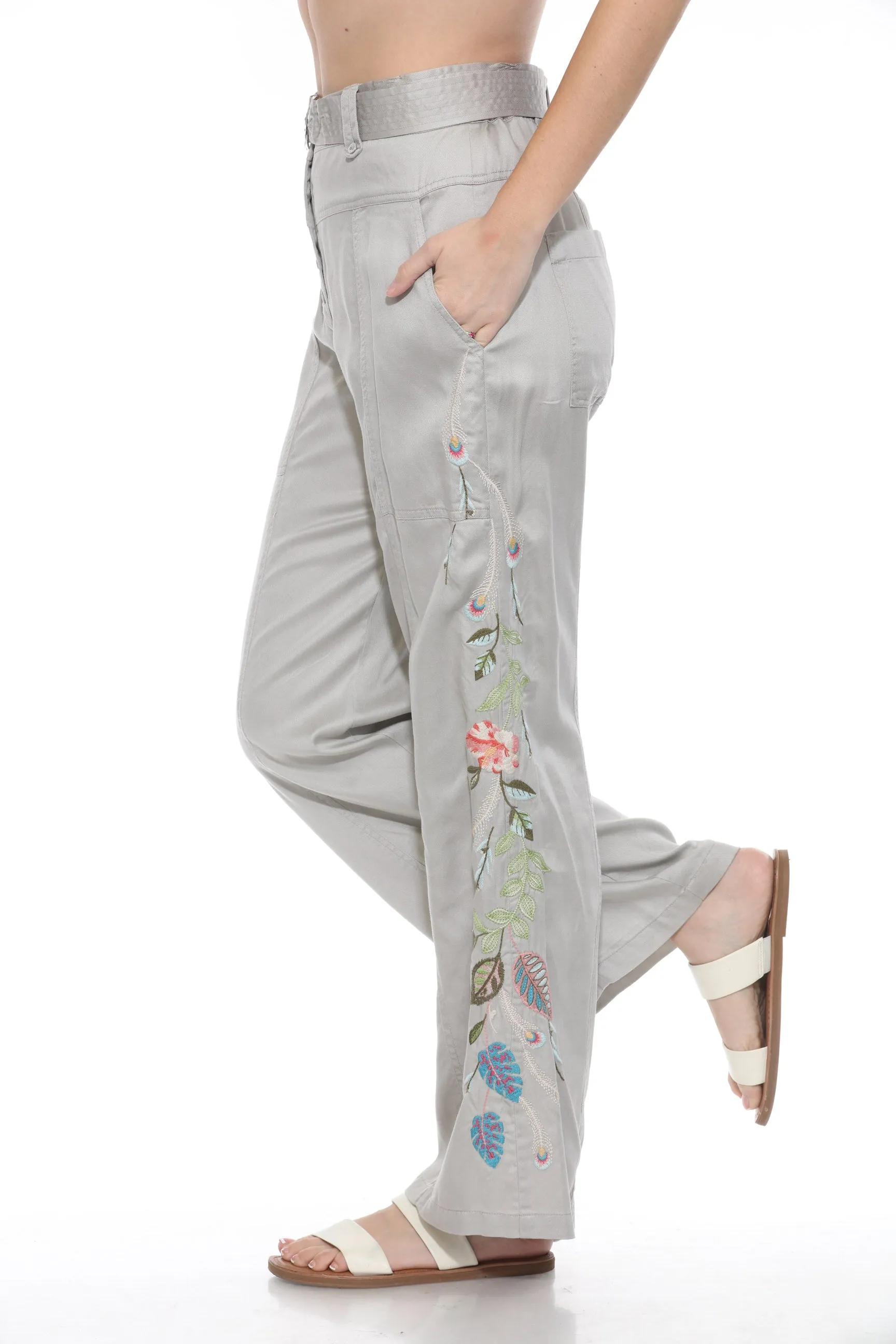 Johnny Was Workshop Emika Belted Wide Leg Pants W61124 *