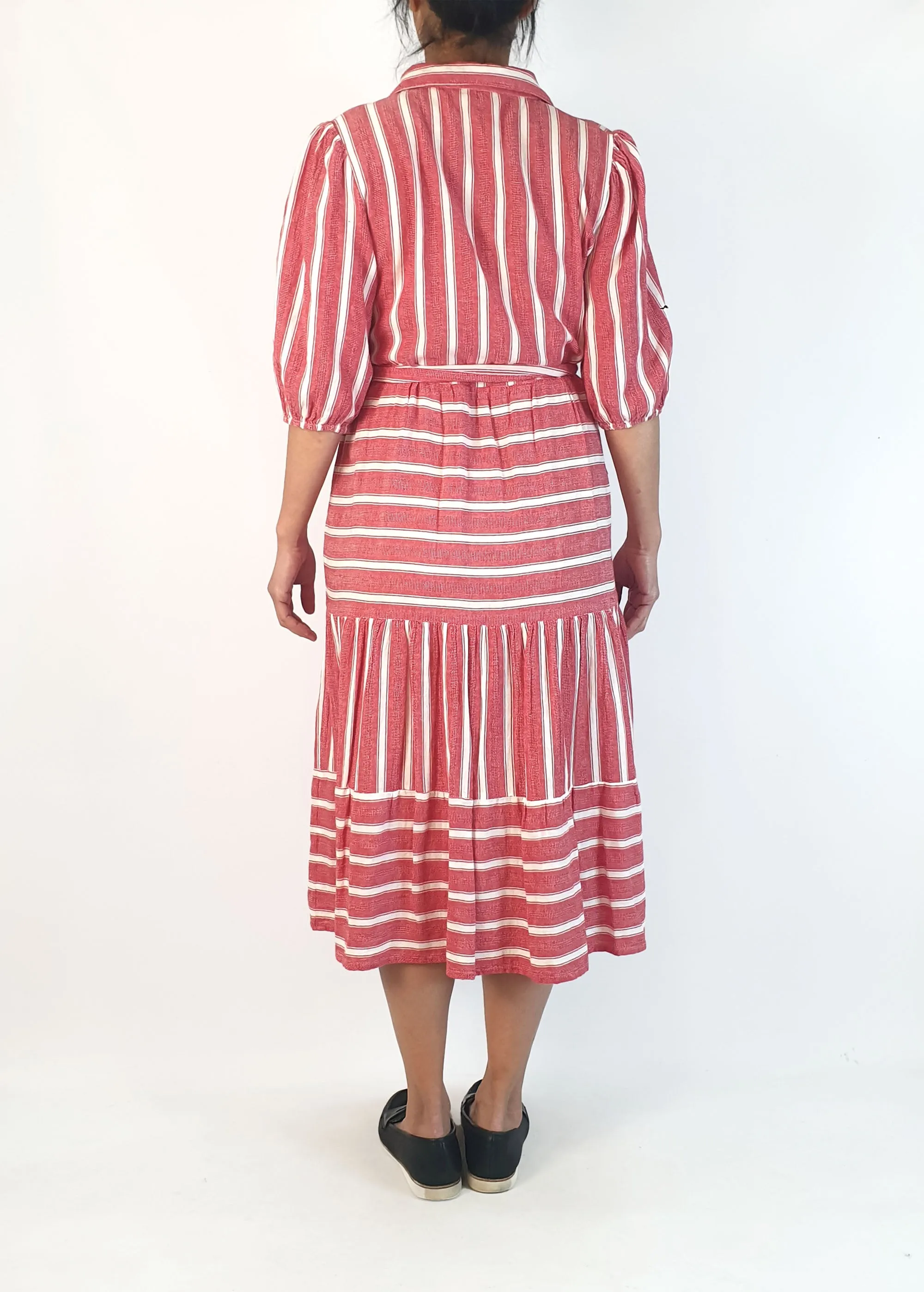 Joop & Gypsy red and white striped dress size 10