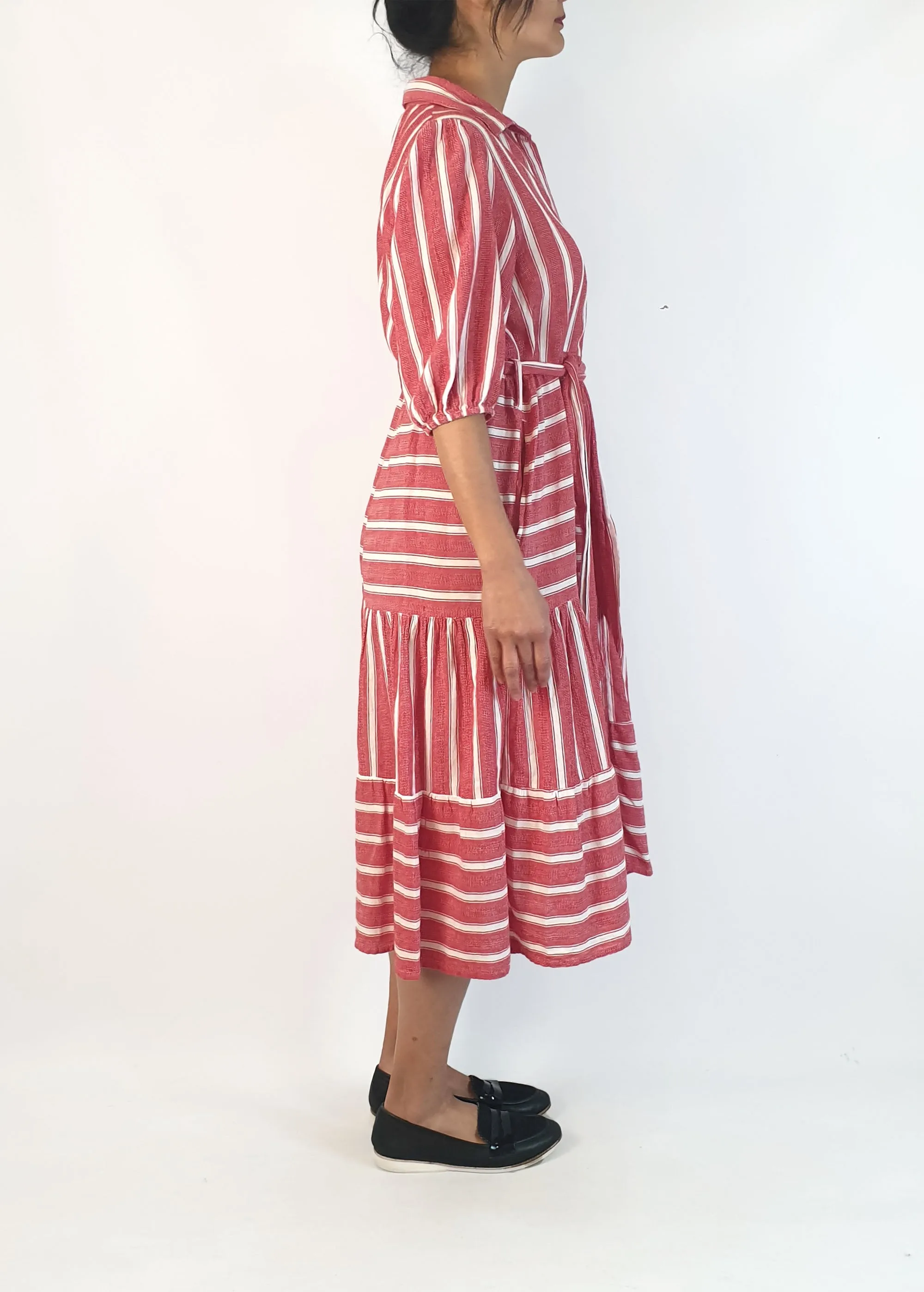 Joop & Gypsy red and white striped dress size 10