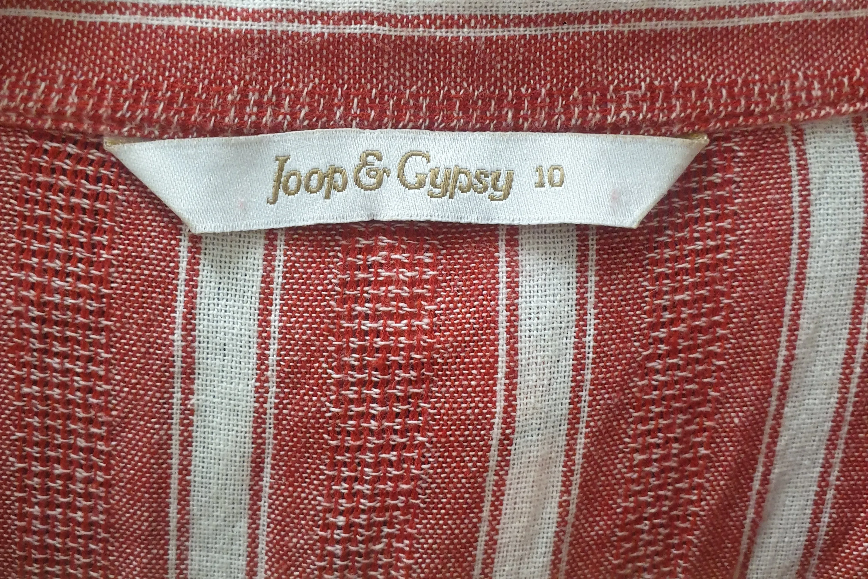 Joop & Gypsy red and white striped dress size 10