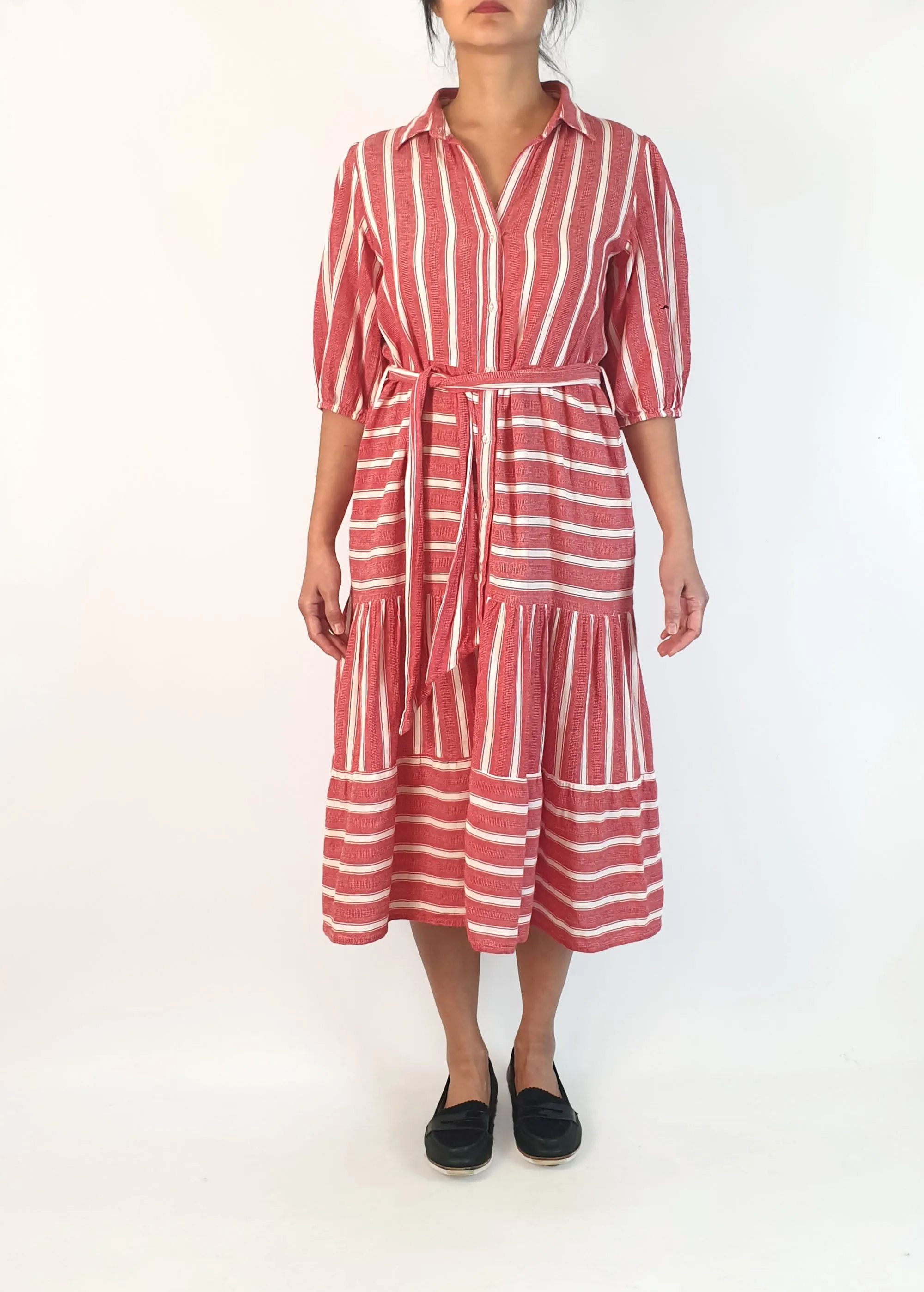 Joop & Gypsy red and white striped dress size 10