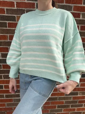 Just my Stripe Sweater: Mint