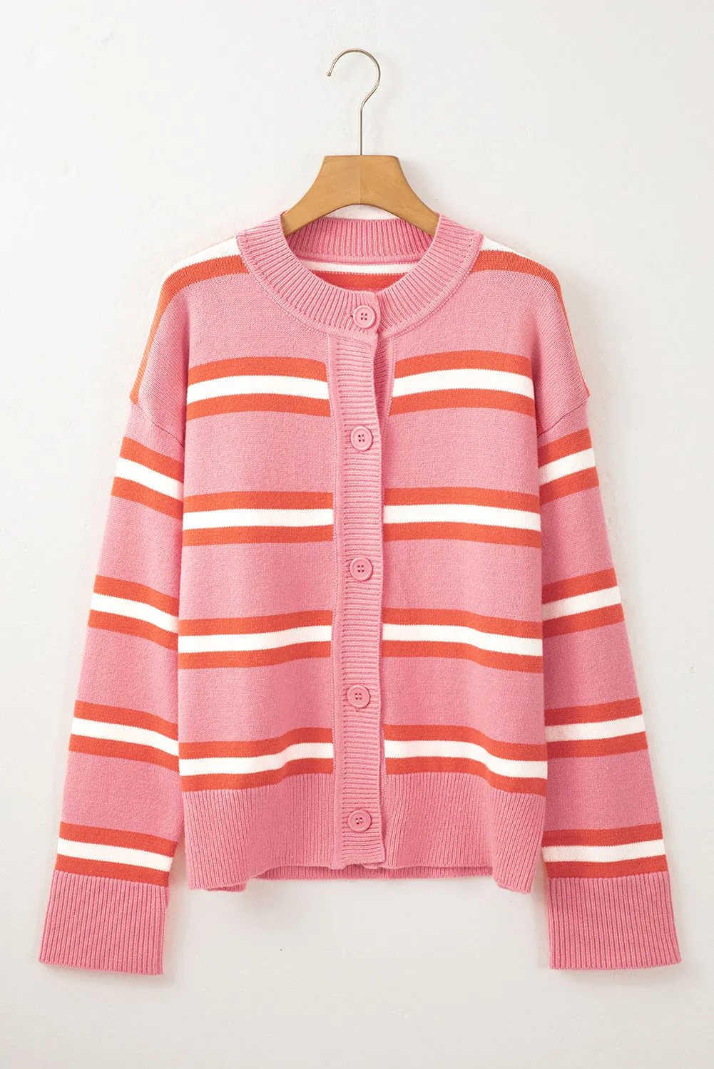 KaleaBoutique Drop Shoulder Buttons Cardigan Sweater