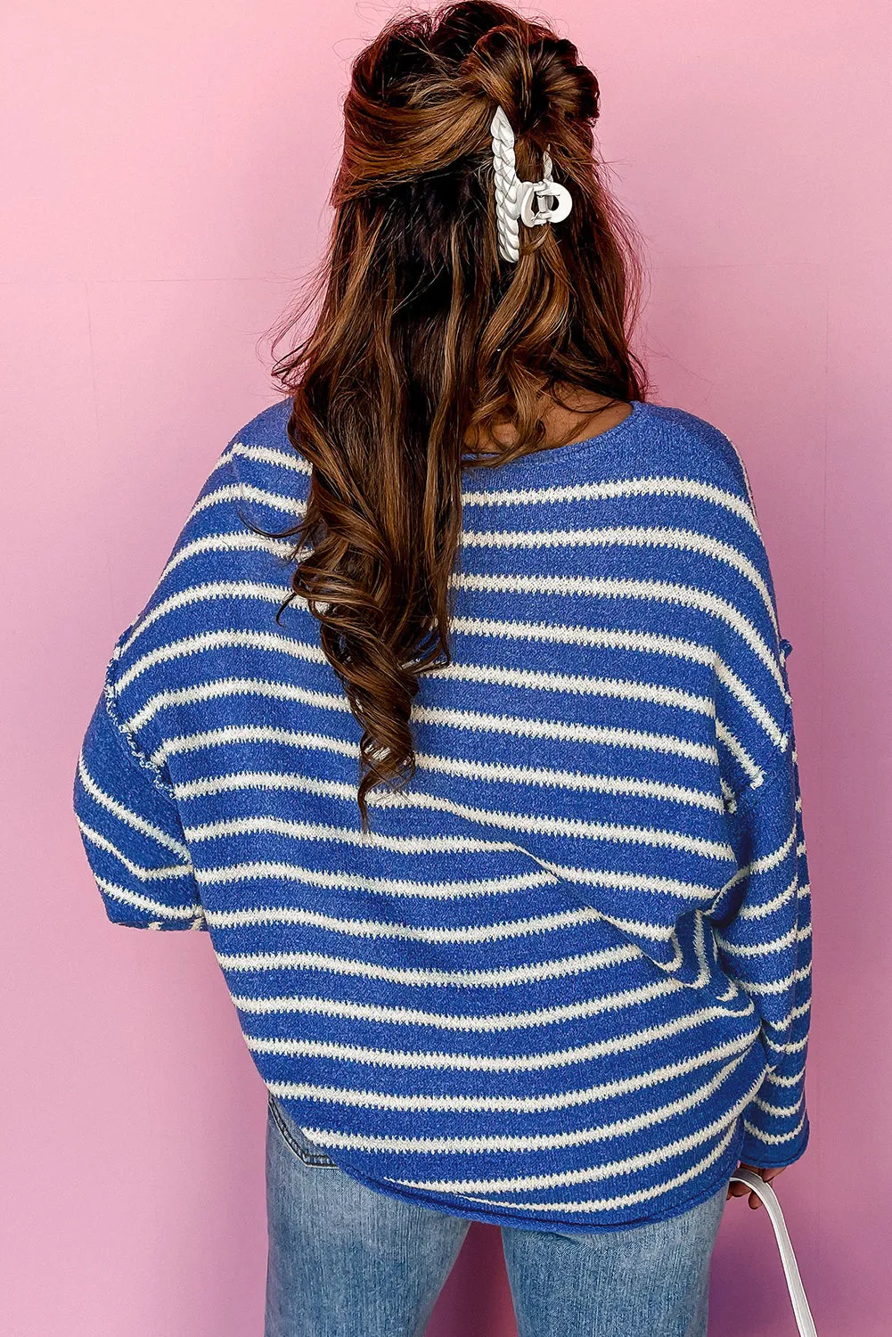 KaleaBoutique Drop Shoulder Casual Sweater