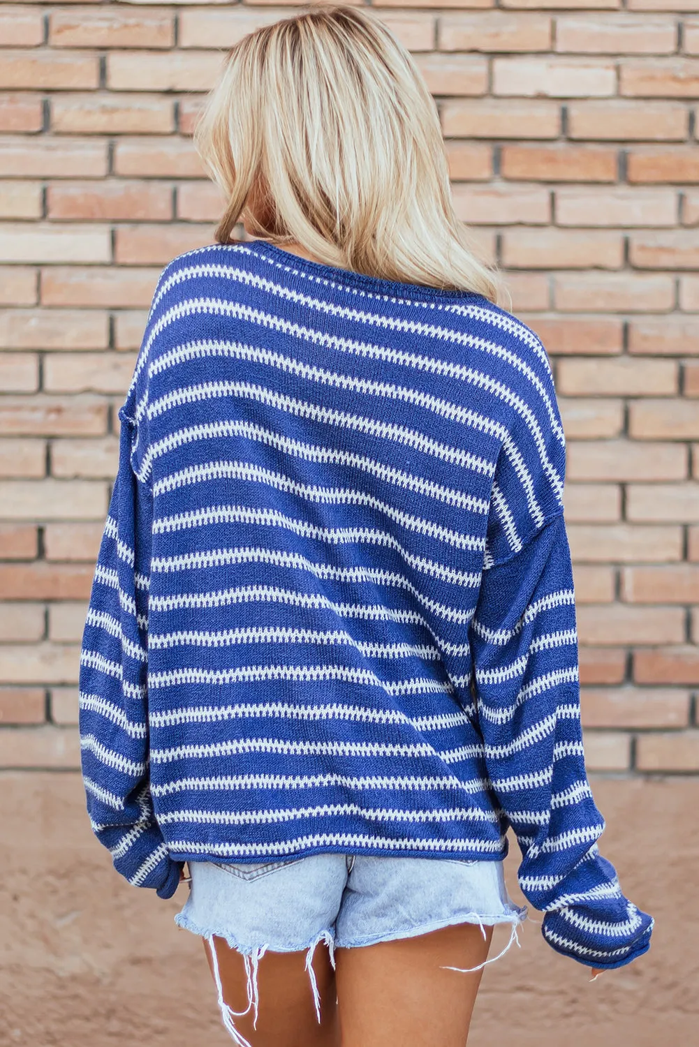 KaleaBoutique Drop Shoulder Casual Sweater