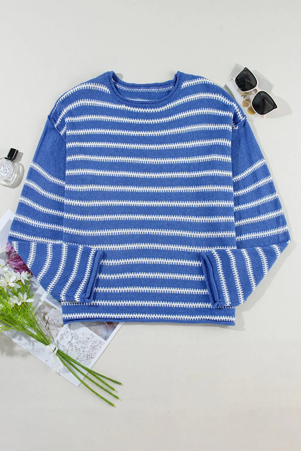 KaleaBoutique Drop Shoulder Casual Sweater