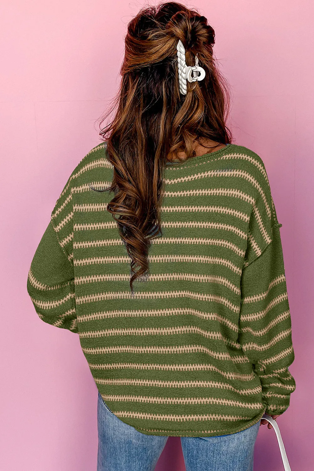 KaleaBoutique Drop Shoulder Casual Sweater